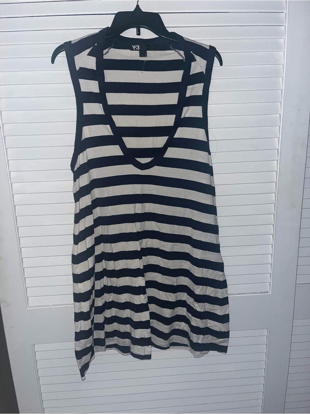 Y-3 Adidas Navy & White Striped Dress | Size M